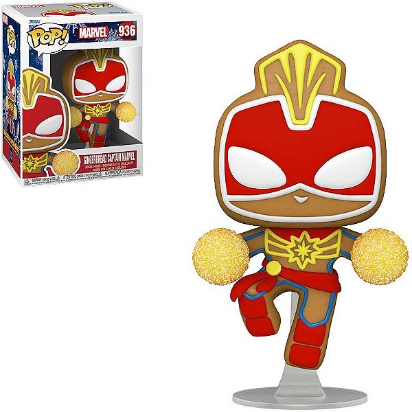 Funko Pop Marvel Holiday - Captaina Marvel #936 Vinil 9,5 cm Oficial Funko