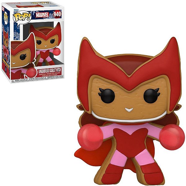 Funko Pop Marvel Holiday - Scarlet Witch #940 Vinil 9,5 cm Oficial Funko