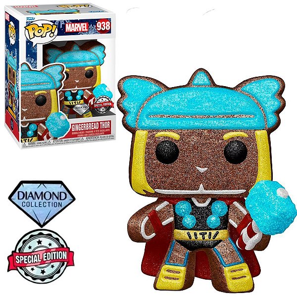 Funko Pop Marvel Holiday - Thor Diamond #938 Vinil 9,5 cm Oficial Funko