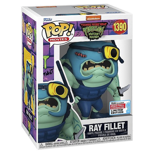 Funko Pop Turtles Ninja Mutant Mayhem - Ray Fillet #1390 Vinil 9,5 cm Oficial Funko