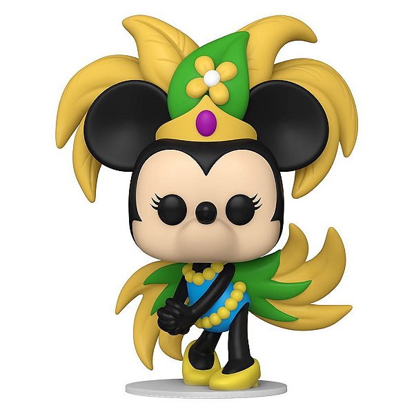 Funko Pop Disney Mickey And Friends - Minnie Carnaval #1539 Vinil 9,5 cm Oficial Funko