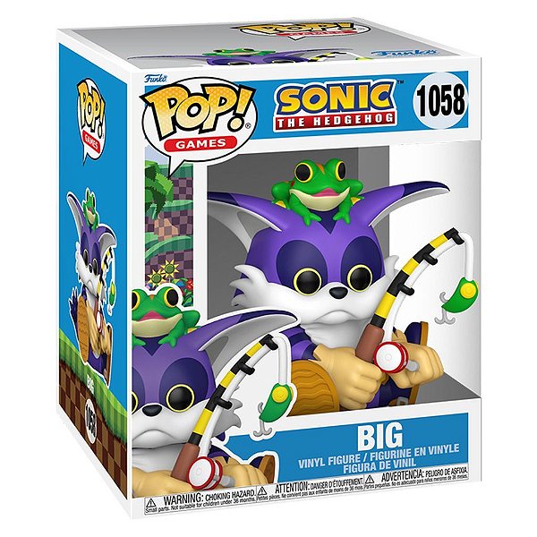 Funko Pop Sonic Big The - Cat W/Froggy #1058 Vinil 9,5 cm Oficial Funko