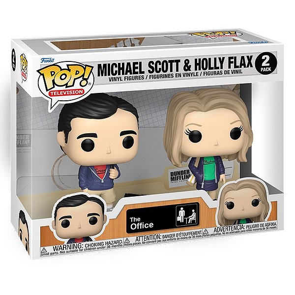 Funko Pop The Office Michael Scott & Holly - Flax 2Pack (Temporada 9) #75679 Vinil 9,5 cm Oficial...