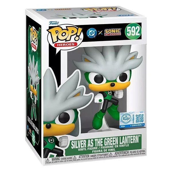 Funko Pop Sonic Silver As The - Green Lantern #592 Vinil 9,5 cm Oficial Funko