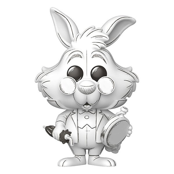 Funko Pop Disney Sketched - White Rabbit #1650 Vinil 9,5 cm Oficial Funko
