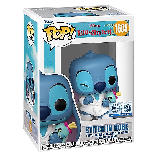 Funko Pop Disney Lilo Stitch Stitch - In Robe #1608 Vinil 9,5 cm Oficial Funko