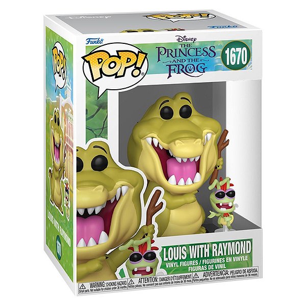 Funko Pop Disney Princess Frog - Louis W/Raymond #1670 Vinil 9,5 cm Oficial Funko