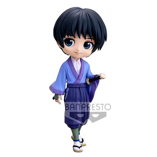 Action Figure Banpresto Anime Seta Sojiro Rurouni Kenshin Meji Q Posket 14 cm Oficial