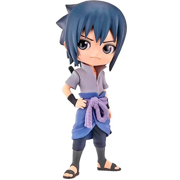 Action Figure Banpresto Naruto Shippuden Uchiha Sasuke Q Posket 14 cm Oficial