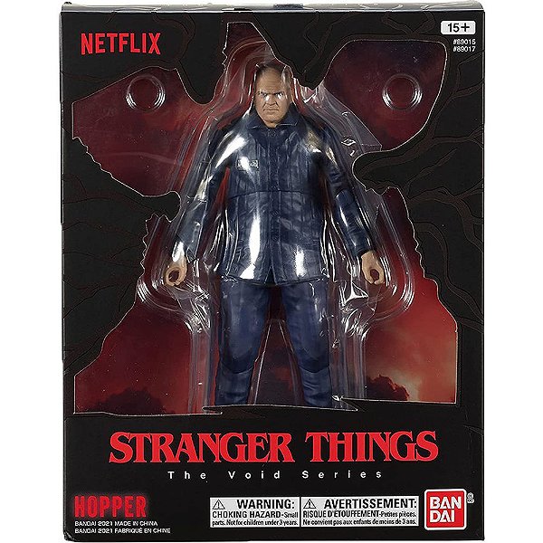 Action Figure Bandai Stranger Things Hopper 6Inc Bandai 15 a 18 cm conforme a linha Oficial
