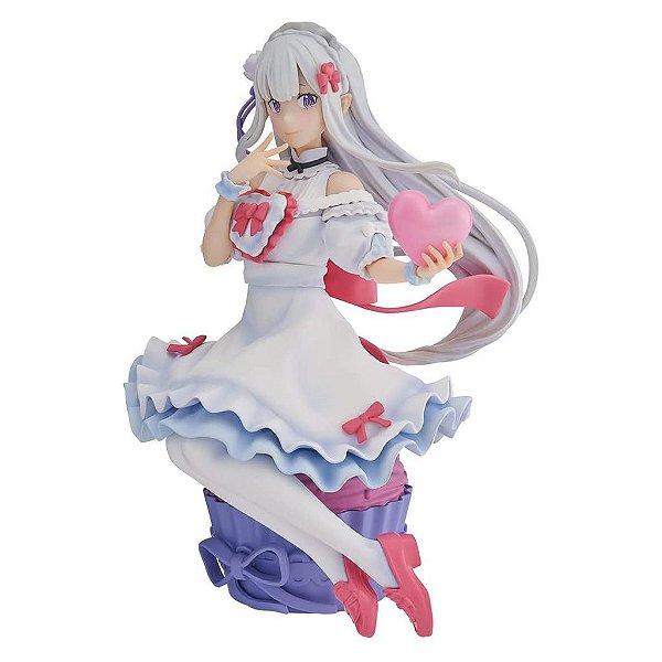 Action Figure Bandai Anime Ichibansho Starting Life In Another Emilia Ichibansho 18 cm Oficial