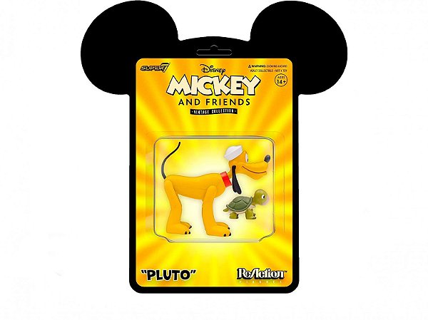 Action Figure Super7 Disney Mickey And Friends Pluto Super7 9,5 a 18 cm conforme a linha Oficial
