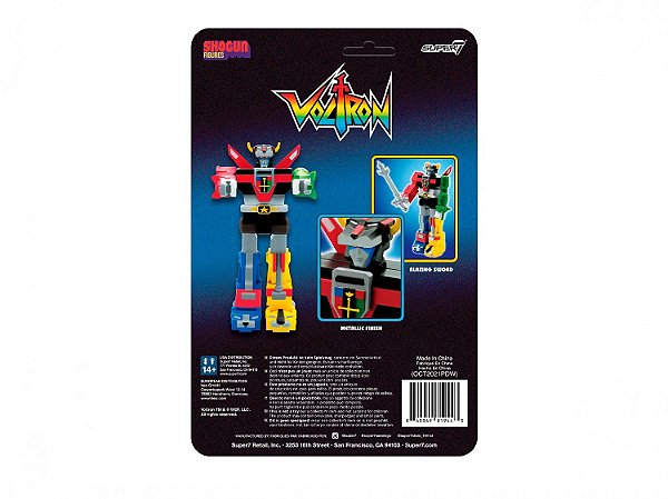 Action Figure Super7 Anime Voltron Shogun Voltron Super7 9,5 a 18 cm conforme a linha Oficial