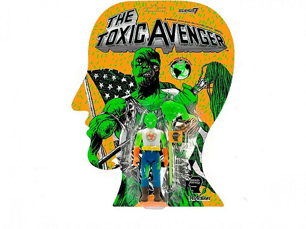 Action Figure Super7 Anime The Toxic Avenger Brain Dead Super7 9,5 a 18 cm conforme a linha Oficial