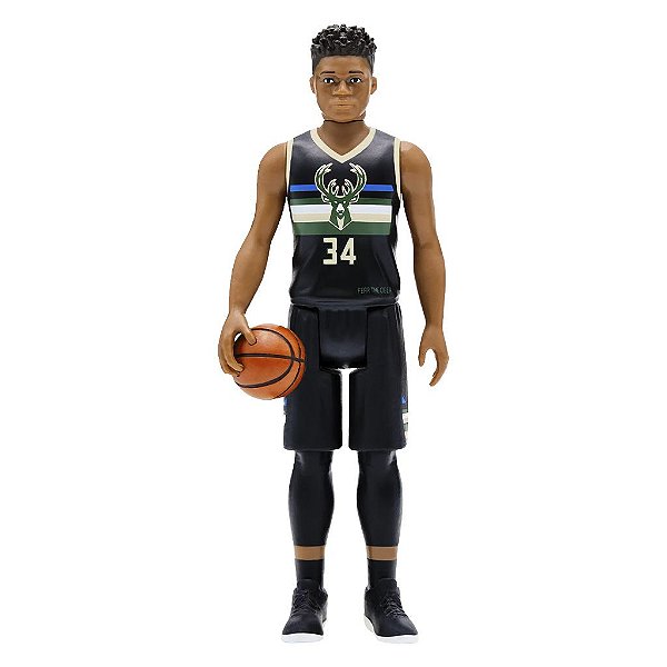 Action Figure Super7 NBA Miwaukee Bucks Giannis Antetokoumpo ReAction NBA 9,5 cm (3,75 polegadas)...