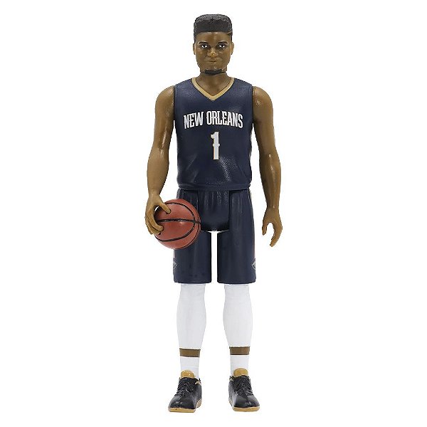 Action Figure Super7 NBA New Orleans Pelicans Zion Williamson ReAction NBA 9,5 cm (3,75 polegadas...