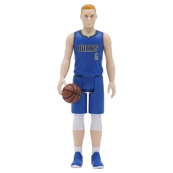 Action Figure Super7 NBA Mavericks Kristaps Porzingis ReAction NBA 9,5 cm (3,75 polegadas) Oficial