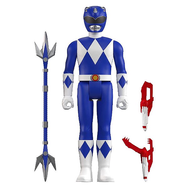 Action Figure Super7 Power Rangers Blue Ranger Super7 9,5 a 18 cm conforme a linha Oficial