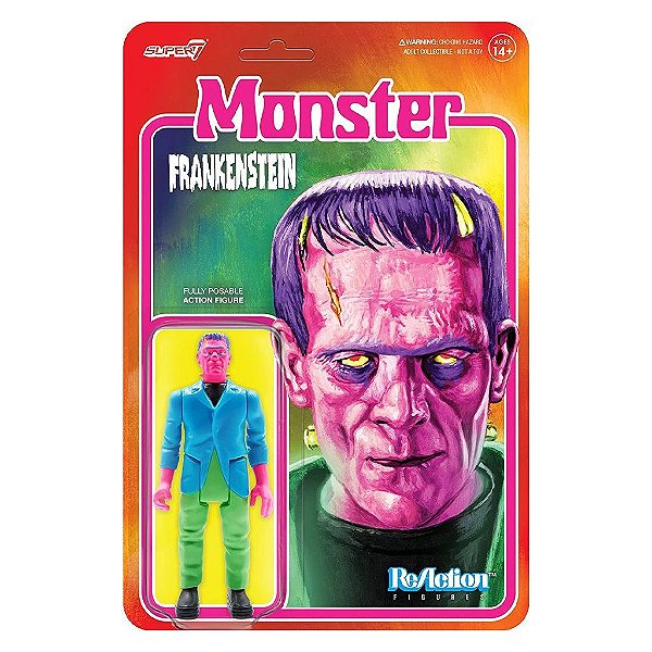Action Figure Super7 Universal Monsters Monster Frankenstein Super7 9,5 a 18 cm conforme a linha ...