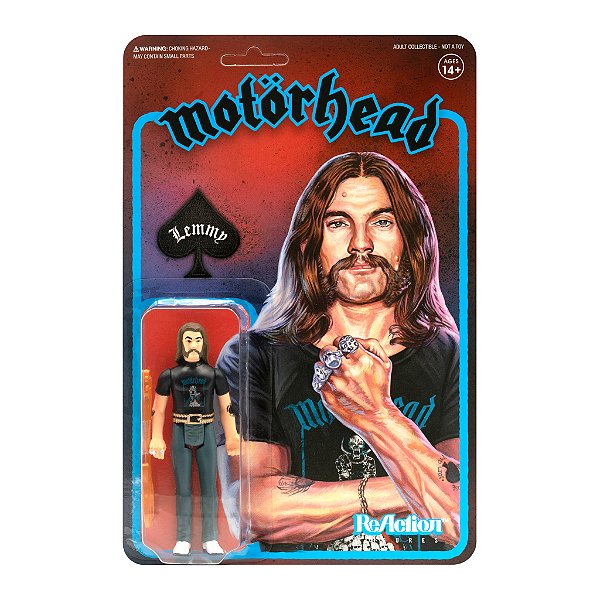 Action Figure Super7 Motörhead Rock Motorhead Lemmy (Skull Pile Shirt) Super7 9,5 a 18 cm conform...