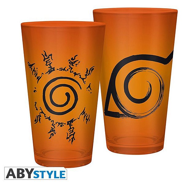 Caneca Naruto Shippuden Large Glass Konoha & Seal AbyStyle Oficial