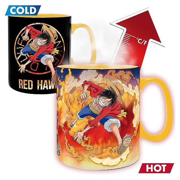 Caneca One Piece Red Hawk Luffy & Sabo AbyStyle Oficial