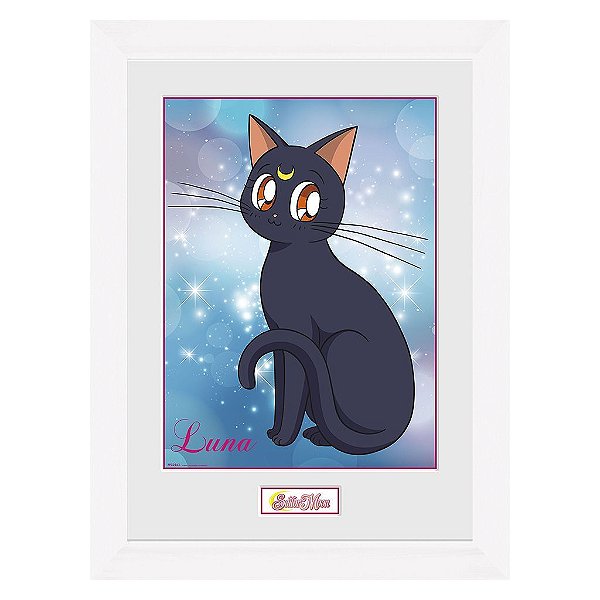 Pôster Sailor Moon Luna White Frame AbyStyle Oficial