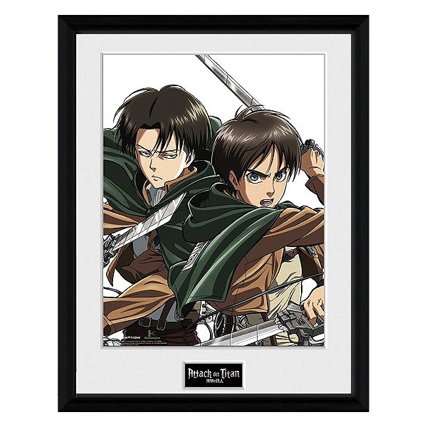 Pôster Attack on Titan Eren And Levi AbyStyle Oficial