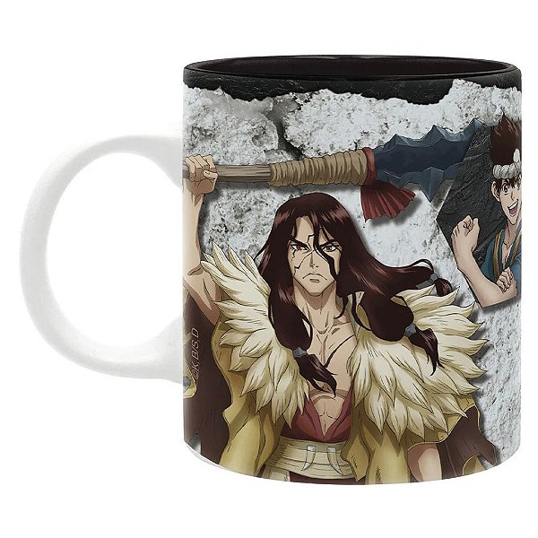 Caneca Cultura Pop Dr Stone Science Kingdom Vs Tsukasa Empi AbyStyle Oficial