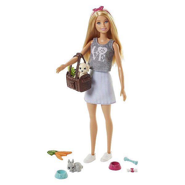 Boneca Mattel Barbie Barbie And Pets Oficial