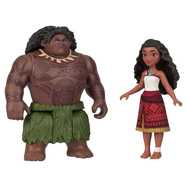 Boneca Mattel Disney Moana & Maui Ocean Adventures Small Oficial