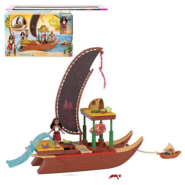 Boneca Mattel Disney Moana 2 Singing Adventure Canoe Oficial