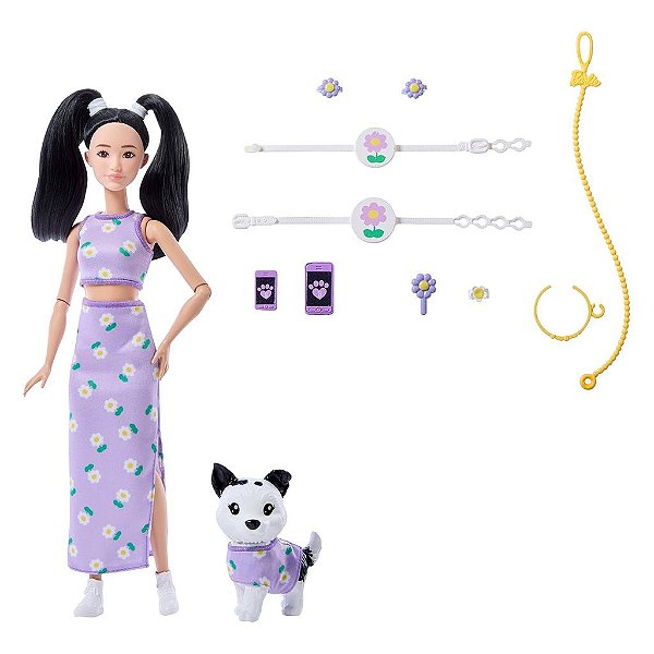Boneca Mattel Barbie Barbie Twinning Look Flowers Oficial