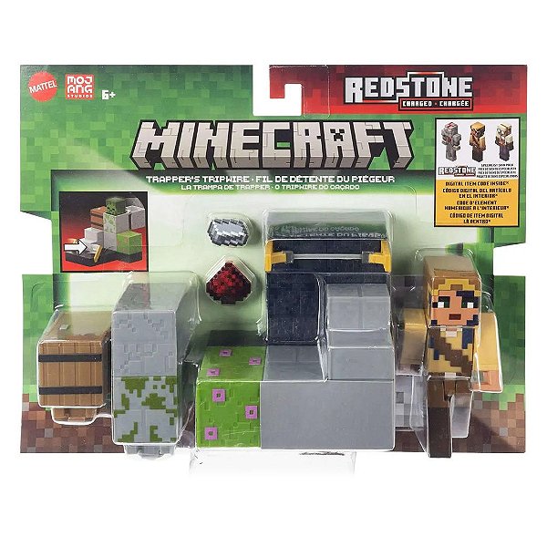 Action Figure Mattel Minecraft Minecraft 3 25 Trappers Trip Wire Oficial