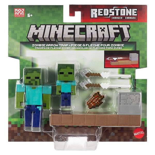 Action Figure Mattel Minecraft Minecraft Ccore Zombie Arrow Trap Oficial