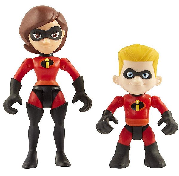 Action Figure Jakks Os Incríveis 2 Sr. Incrível, Mulher-Elástica e Flash Oficial
