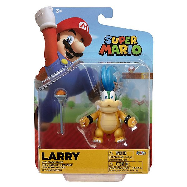 Action Figure Jakks Super Mario Larry Koopa 4" Oficial
