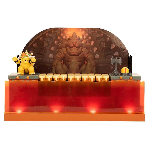 Diorama Jakks Super Mario Bowser Battle Deluxe Oficial