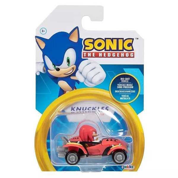 Miniatura Die-Cast Jakks Sonic the Hedgehog Knuckles Oficial
