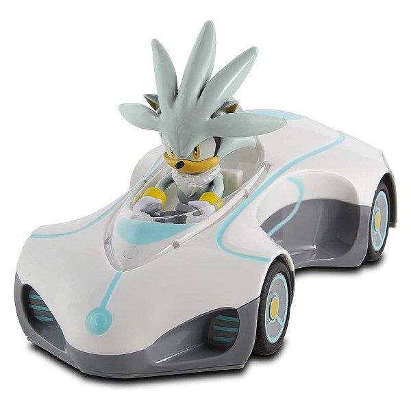 Carrinho de Fricção Jakks Sonic the Hedgehog Silver Oficial