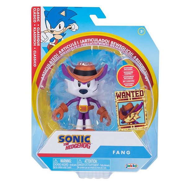 Action Figure Jakks Sonic the Hedgehog Fang 4" Oficial