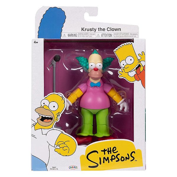 Action Figure Jakks Os Simpsons Krusty o Palhaço 5" Oficial