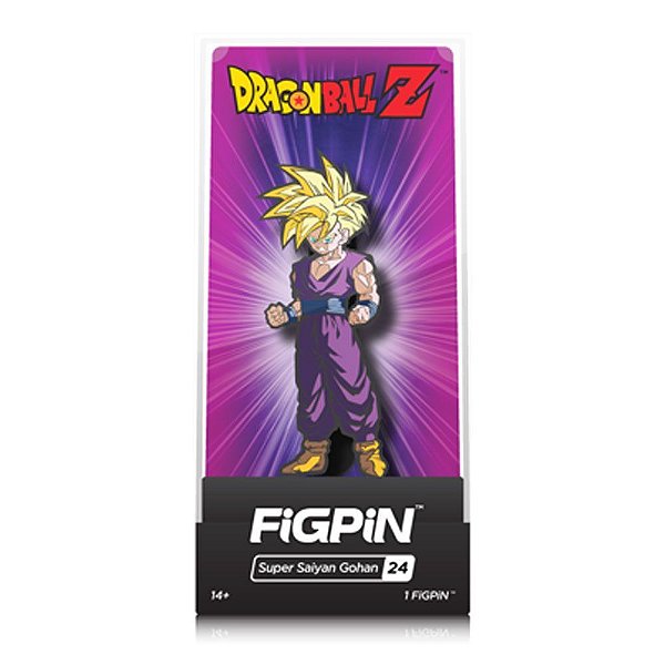 Pin FiGPiN Dragon Ball Z Super Saiyan Kid Gohan #24 Esmalte Duro 7,6 cm Colecionável Oficial
