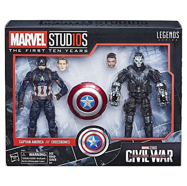Action Figure Hasbro Marvel Legends Marvel Studios: The First Ten Years Captain America e Crossbones