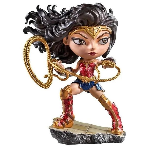 Estátua Iron Studios MiniCo Wonder Woman WW84 Filme 1984 PVC Pintada à Mão Oficial
