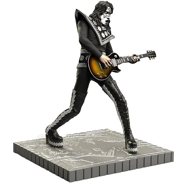 Estátua KnuckleBonz Rock Iconz KISS Ace Frehley 21,5 cm Escala 1:9 Edição Limitada Numerada à Mão