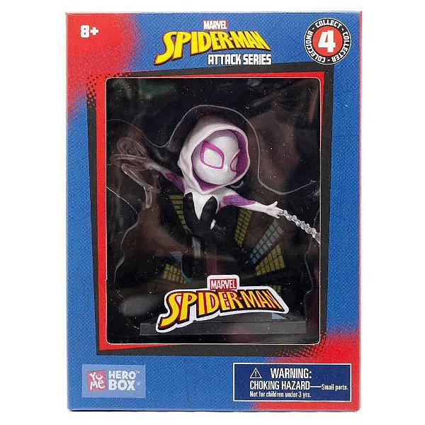 Figure YuMe Hero Box Tower Series Marvel Ghost-Spider 7,5 cm Vinil Empilhável Oficial Licenciada