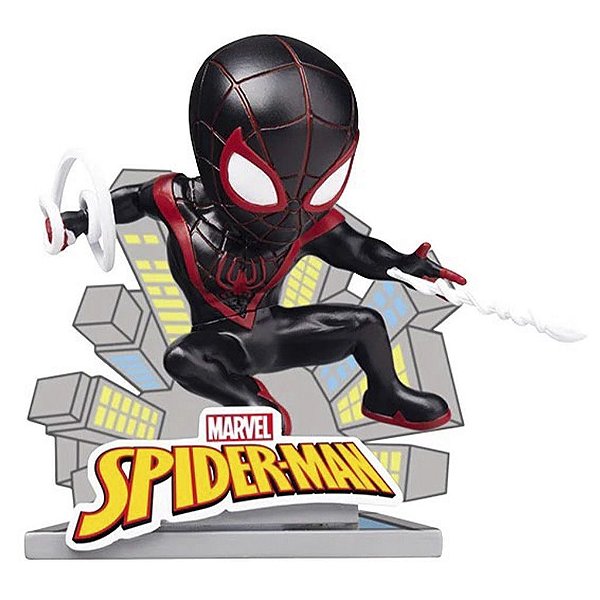 Figure YuMe Hero Box Tower Series Marvel Miles Morales 7,5 cm Vinil Empilhável Oficial Licenciada