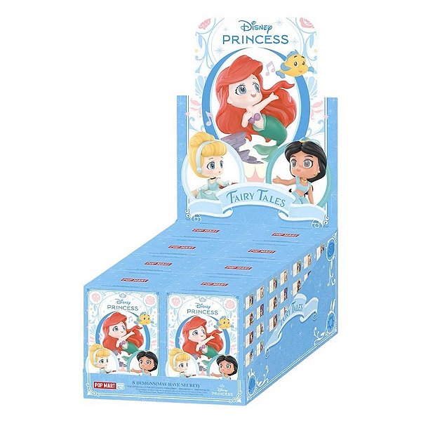 Display Pop Mart Disney Disney Princess Fairy Tales Caixa Fechada com 8 Blind Boxes Sem Repetição