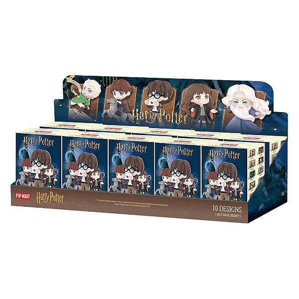 Display Pop Mart Harry Potter Biographical Book Caixa Fechada com 10 Blind Boxes Sem Repetição